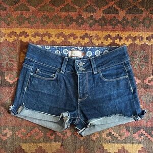 PAIGE Dark Blue Jean Shorts